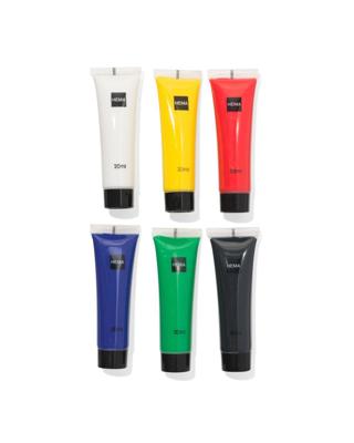 HEMA Basiskleuren acrylverf 20ml - 6 stuks
