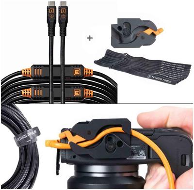 Tether Tools LeverLock & Cable Kit, Optima 10G, 31' (9,2m), straight black Tether Tools LeverLock & Cable Kit, Optima 10G, 31' (9,2m), straight black