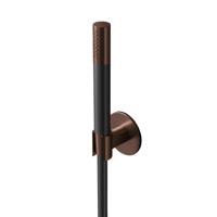 Staafhanddouche Hotbath Cobber Met Doucheslang En Wandsteun Aansluiting Verouderd Messing Living Colours - thumbnail