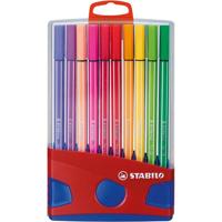 Viltstift STABILO Pen 68/20 ColorParade in rood/blauw etui M ass 20st | 10 stuks - thumbnail
