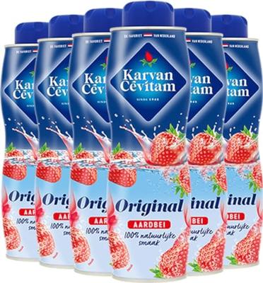 Siroop karvan cevitam aardbei 600ml | 6 stuks