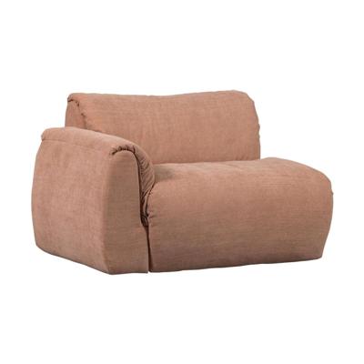 Woood Baggy 1-zitsbank met arm rechts chenille Oudroze