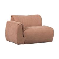 Woood Baggy 1-zitsbank met arm rechts chenille Oudroze - thumbnail