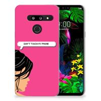 LG G8 Thinq Silicone-hoesje Woman Don't Touch My Phone - thumbnail