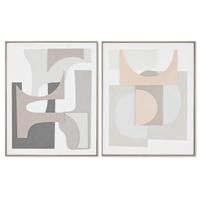 Schilderij Home ESPRIT Abstract Stads 82,3 x 4,5 x 102 cm (2 Stuks) - thumbnail