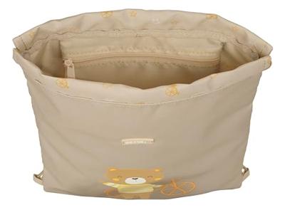 Rugtas met Koordjes Safta Osito Beige 26 x 34 x 1 cm