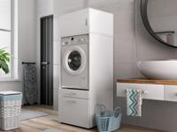 Kast WASHING 1 machine wit met 1 opzetkast - thumbnail