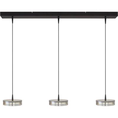 Masterlight 3-lichts hanglampImperia 100cm zwart met nikkel - 2041-05-37-02-100-3