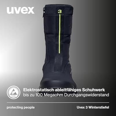 uvex S3L PU W11 6878245 Hoge veiligheidsschoenen S3L Schoenmaat (EU): 45 Zwart 1 paar