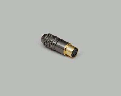 BKL Electronic 204023 0204023 Miniatuur DIN-ronde connector, bus, recht aantal polen (num): 4 zwart 1st