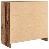 Dressoir met lade 80x34x76 cm spaanplaat oud hout - thumbnail