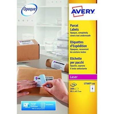 Etiket Avery L7165-250 99.1x67.7mm wit 2000 etiketten