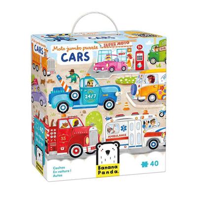 Banana Panda - moto jumbo puzzel auto's - 40st. Banana Panda - moto jumbo puzzel auto's - 40st.