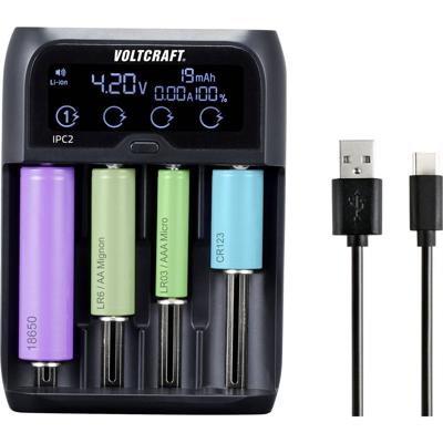 VOLTCRAFT IPC-2 Batterijlader NiMH, NiCd, Li-ion, LiFePO AAAA (mini), AAA (potlood), AA (penlite), C (baby), Sub-C, A, 10440, 14500, 14650, 16340, 17355, VOLTCRAFT IPC-2 Batterijlader NiMH, NiCd, Li-ion, LiFePO AAAA (mini), AAA (potlood), AA (penlite), C (baby), Sub-C, A, 10440, 14500, 14650, 16340, 17355,