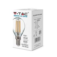 V-TAC LED Filament lamp E14 fitting 6 Watt 600lm P45 extra warm wit 2700K - thumbnail