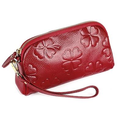 Dames Clutch tas vrouwen Coin Purse mode trend cute hand-held portemonnee (wijn rood)