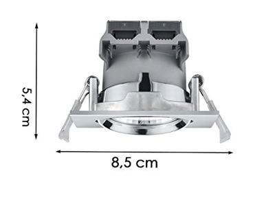Trio Led inbouwspotPamir Square 5,5w - 3000K - 8,5cm chroom - 650410106