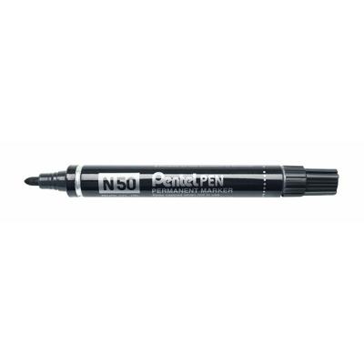 Permanente markeerstift Pentel N50-BE Zwart 12 Onderdelen