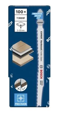 Bosch Accessoires Expert 'Hardwood 2-side clean' T 308 BF decoupeerzaagblad 100-delig - 1 stuk(s) - 2608900546