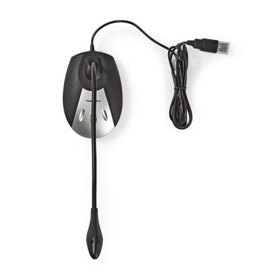 Nedis MICDU100BK Bedrade Microfoon Usb Zwart/grijs - thumbnail