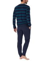 Schiesser Schiesser Pyjama Long petrol 181932 54/XL - thumbnail