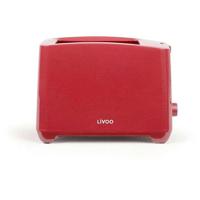 Broodrooster voor 2 sneetjes - LIVOO - DOD162RC - 750 W - Instelbare thermostaat: 7 standen - Rood - thumbnail
