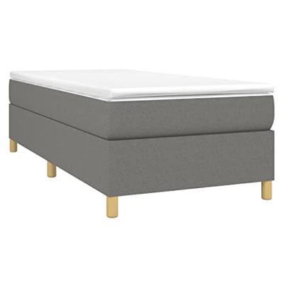 Boxspring bed 80x200 cm stof donkergrijs