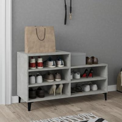 VidaXL Schoenenkast 102x36x60 cm bewerkt hout betongrijs