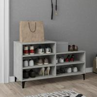 VidaXL Schoenenkast 102x36x60 cm bewerkt hout betongrijs - thumbnail