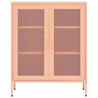 Opbergkast 80x35x101,5 cm staal roze - thumbnail