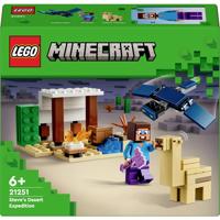 LEGO 21251 Minecraft Steve's woestijnexpeditie, videogamespeelgoed, bioom met huis en minifiguren - thumbnail