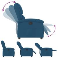 Fauteuil verstelbaar fluweel blauw - thumbnail