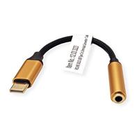 ROLINE GOLD Adapter USB type C - 3,5 mm audio, ST/BU, 0,13 m - thumbnail
