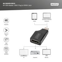 Digitus USB 2.0 Adapter [1x USB-C - 1x HDMI-bus] AK-300450-000-S - thumbnail