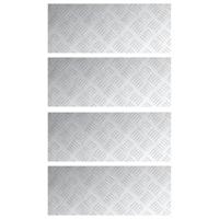 VidaXL Trap tread rechthoekig 4 pcs zilver 50 x 20 cm aluminium - thumbnail