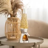 Waxinelicht lavalamp gouden glitters - thumbnail