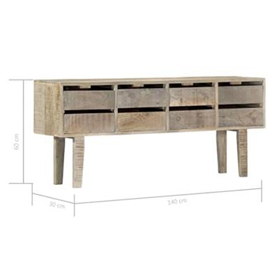 Dressoir 140x30x60 cm massief mangohout