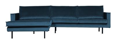 WOOOD Rodeo bank chaise longue links velvet Blauw