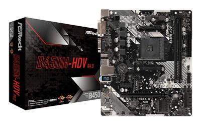 Asrock B450M-HDV R4.0 AMD B450 Socket AM4 micro ATX - thumbnail