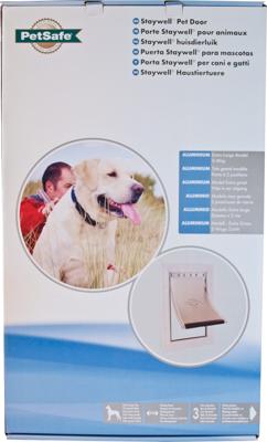 Petsafe hondenluik tot 100 kg aluminium wit