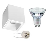Philips Opbouwspot Set GU10 - Vierkant Mat Wit - DimTone 3.7W LED - thumbnail
