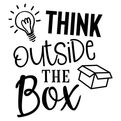 Think outside box - Muursticker Think outside box - Muursticker