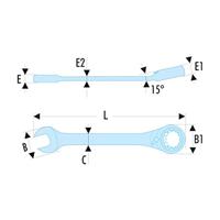 Facom anti-slip steekringratelsleutel 34mm - 467B.34 - thumbnail