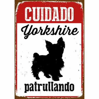 Plaat Magnet & Steel Cuidado Yorkshire Patrullando 14,8 x 21 cm