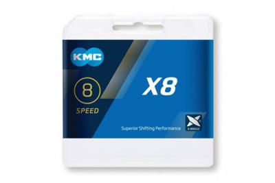 KMC ketting x8 8v ½-3/32 114l zilver/grijs