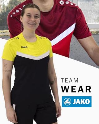 JAKO 6124D T-Shirt Iconic Dames - Zwart/Zachtgeel - 40