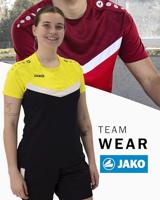 JAKO 6124D T-Shirt Iconic Dames - Zwart/Zachtgeel - 40 - thumbnail