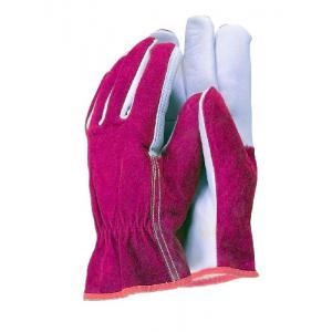 Premium leather werkhandschoenen Rood/Wit - Damesmaat S Premium leather werkhandschoenen Rood/Wit - Damesmaat S