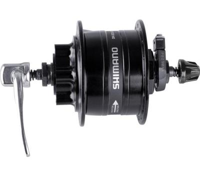 Shimano dynamonaaf 36 gaats hd-3d32 3 watt voor 6-bouts remschijf snelspanner zwart