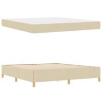 Boxspring bed Anders Zwart en Bruin en Wit 180 x 200 cm Stof - thumbnail